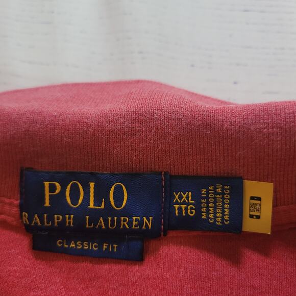 Polo Ralph Lauren Size XXL Men's Classic Fit Short-Sleeve Polo Dusty Red - Picture 6 of 9
